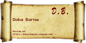 Doba Barna névjegykártya